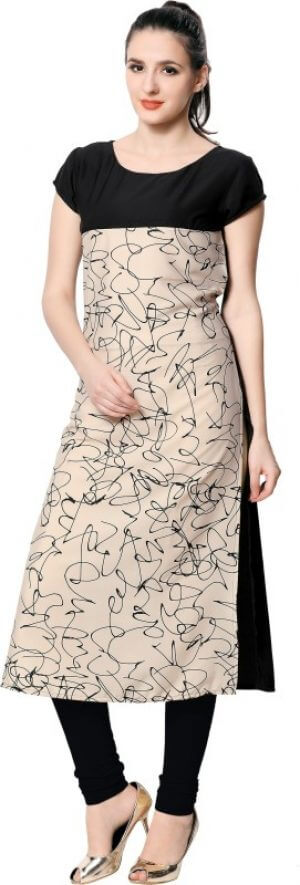 AHIKA Women's Printed Straight Kurta