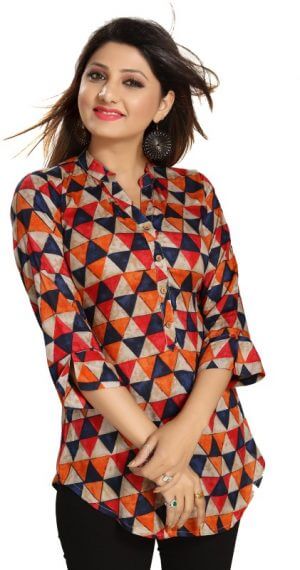 ALC Creations Casual Aztec Women's Multicolor Kurti