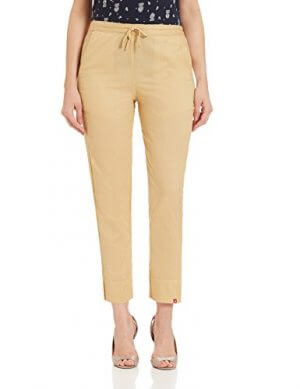 Biba Regular Fit Women's Beige Trousers