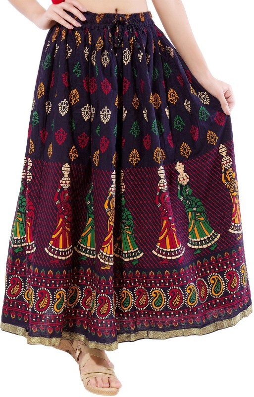 Decot Paradise Self Design Women’s Regular Multicolor Skirt