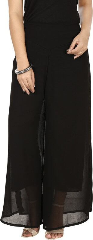 G & M Collections Regular Fit Women Black Trousers