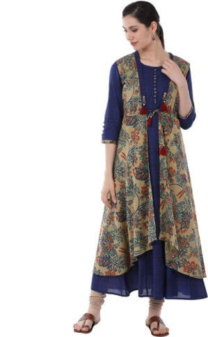 Gulmohar Jaipur Women Printed Multicolor Flared Kurta