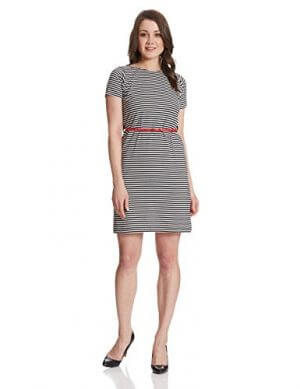 Miss Chase Women's Shift Black Dress