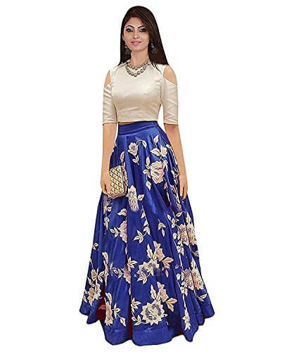 Active Embroidered Lehenga Choli in Blue