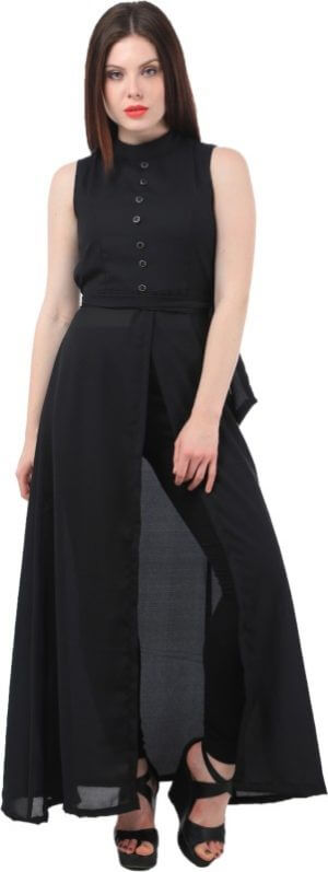 My Swag Women's A-line Black Dress