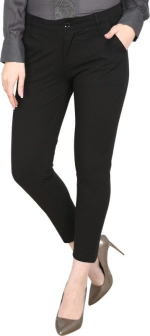 Nifty Regular Fit Women's Black Trousers