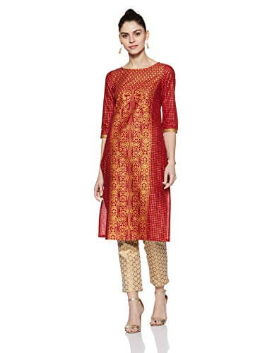 Aurelia Women’S Straight Kurta At Cheap Rs. 404
