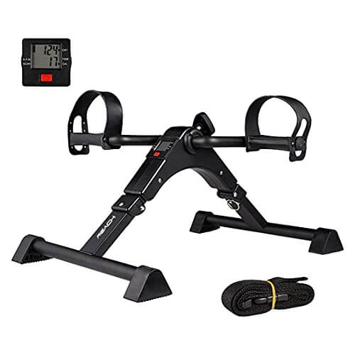 REACH Digital Pedal Exercise Machine Mini Fitness Cycle with Adjustable Resistance and LCD Display – suitable for Light Exercise of Legs & Arms, and Physiotherapy at Home at Cheap Price in India