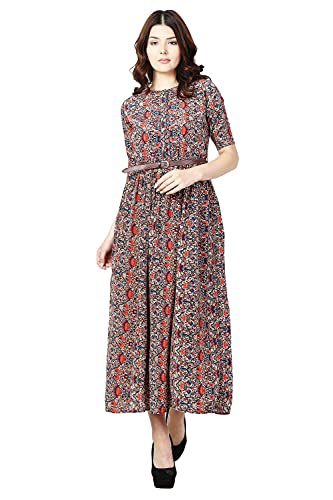 AAYU Women’s Fit And Flare Maxi Dress at Discount Price in India