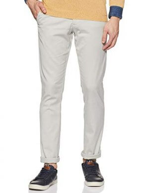 Allen Solly Men's Slim Fit Casual Trousers (ASTFWSRF858274_Grey_30W x 34L) at Discount Price in India