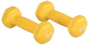 AmazonBasics Vinyl 2 Pound Dumbbells - Set of 2, Yellow at Cheap Price in India