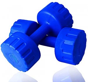 Aurion PVC 4 Kg X 2 Blue Home Gym Exercise, Fitness and Weights for Women and Men Dumbbells Set, Blue at Sale Price in India