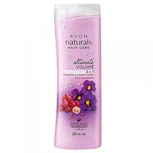 AVON Naturals Ultimate Volume 2-in-1 Shampoo & Conditioner Violet & Grapeseed - 200 ml/6.76 fl.oz at Sale Price in India