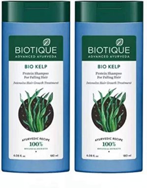 BIOTIQUE Pack of 2 Bio Kelp Protein Shampoo for Falling Hair Intensive Hair growth Treatment, 190ml (For All Skin Types) (2 Items in the set) at Discount Price in India