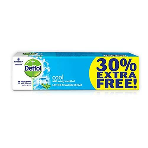 Dettol Cool Shaving Cream 60g+18gfree=78g at Discount Price in India