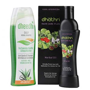 Dhathri Dheedhi Daily Herbal Shampoo 100ml + Dhathri Hair Care Plus Oil 50ml Combo Pack at Cheap Price in India