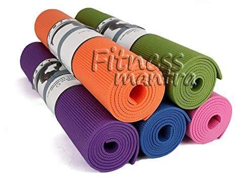 Fitness Mantra® Eco-Friendly, Anti-Slip 6MM Yoga mat for Gym Workout and Flooring Exercise Long Size. 6 MM Yoga Mat for Men & Women Fitness [Multicolor][1 Pcs.][6MM] at Discount Price in India