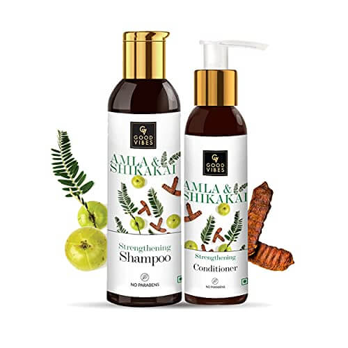Good Vibes Amla & Shikakai Shampoo 200ml + Conditioner 120ml at Cheap Price in India