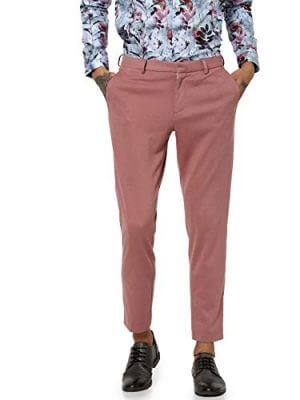 Jack & Jones Men's Cropped Casual Trousers (12166702_Rosette_46W x 36L) at Cheap Price in India
