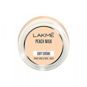 Lakme Peach Milk Soft Creme Moisturizer, Lightweight Face Cream, Non Sticky, Locks Moisture For 24 Hours For Soft And Glowing Skin, 150 g at Discount Price in India