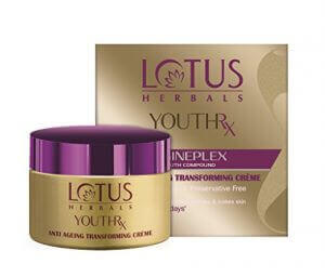 Lotus Herbals Youth Rx Anti-aging Skin Care Range – Lotus Herbals Youth Rx Anti-Aging Transforming Crème – SPF 25, PA +++- 50g at Cheap Price in India