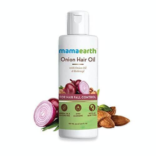 Mamaearth Onion Oil for Hair Growth & Hair Fall Control with Redensyl 150ml at Discount Price in India