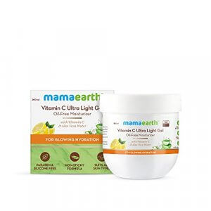Mamaearth Vitamin C Ultra Light Gel Oil-Free Moisturizer For Face, Body and Hands; with Vitamin C & Aloe Vera Water for Glowing Hydration - 200 ml at Discount Price in India