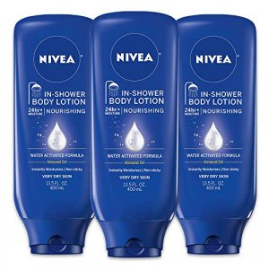 NIVEA Nourishing In-Shower Body Lotion - Non-Sticky For Dry to Very Dry Skin - 13.5 fl. oz. Bottle (Pack of 3) at Discount Price in India