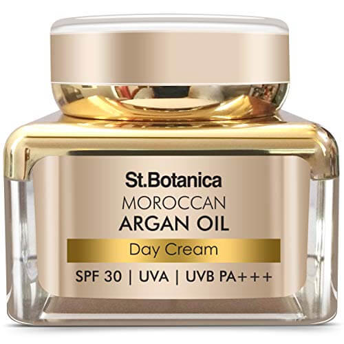 StBotanica Moroccan Argan Oil Day Cream With SPF 30 UVA/UVB PA+++, Daily Cream For a Glowing, Youthful Looking Complexion, 50 g (STBOT555) at Cheap Price in India