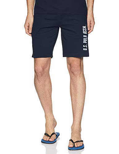 US Polo Association Men’s Lounge Shorts (I668-195-PL-M_Navy_Medium) at Discount Price in India