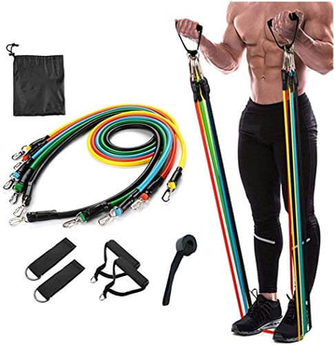 Resistance Bands Set With Handles Door Anchor 11 Pcs Set Gym Home Training Tube 