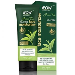 WOW Skin Science Green Tea Face Moisturizer - OIL FREE - Quick Absorbing - Non Sticky - contains Green Tea Extract - for Refining & Nourishing Skin - No Parabens, Silicones & Mineral Oil, 100 ml at Sale Price in India