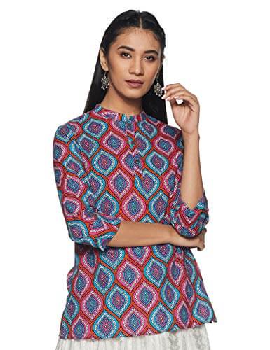 Amazon Brand – Myx Women’s Cotton Straight Kurti (AW18NIT001CORE2_Turquoise_S) at Cheap Price in India