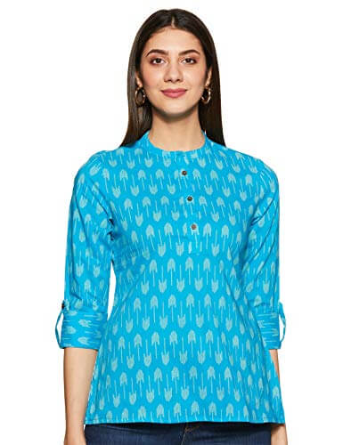 Amazon Brand – Myx Women’s Cotton Straight Short Kurti at Discount Price in India