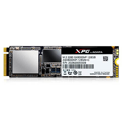 ADATA XPG SX8000 PCIe 128GB 3D NAND MLC NVMe Gen3x4 M.2 2280 Solid State Drive (ASX8000NP-128GM-C) at Sale Price in India