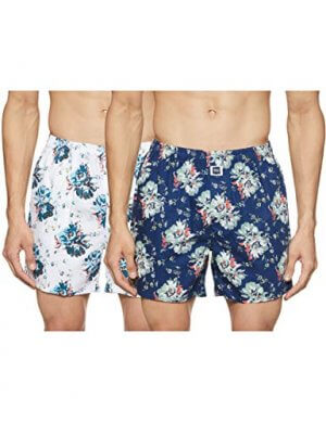 Amazon Brand - Inkast Denim Co. Men's Printed Boxers (Pack of 2) (IKAW20TOBOX02-PO2_Multicolor-26_XX-L) at Cheap Price in India