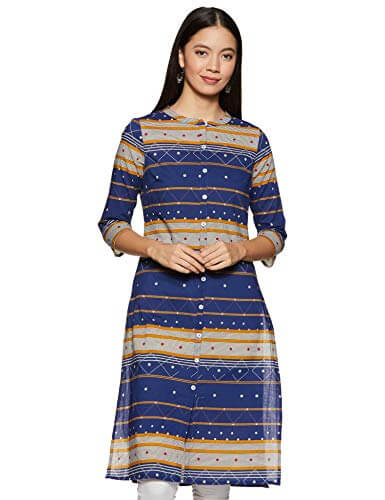 Amazon Brand – Myx Women’s Cotton Regular Fit Kurti at Discount Price in India