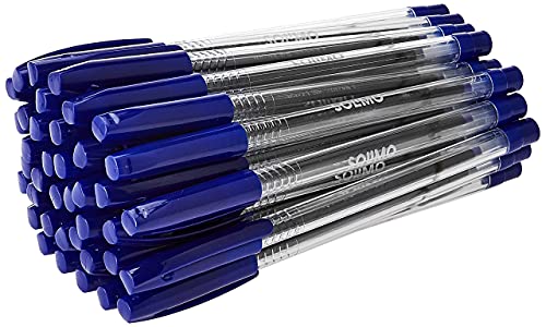 Amazon Brand – Solimo Ball Pens, 0.7mm, Blue, Set of 40 at Sale Price in India