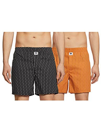Amazon Brand – Symbol Men’s Printed Boxers (Pack of 2) (SYAW20TOBOX02-PO2_Multicolor-12_XX-L) at Sale Price in India