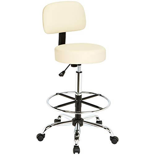 AmazonBasics Multi-Purpose Office Drafting Spa Stool with Adjustable Foot Rest and Wheels – Beige at Cheap Price in India