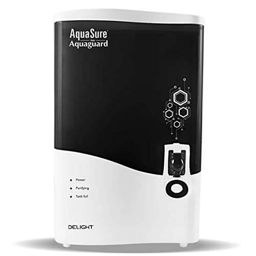 AquaSure from Aquaguard Delight with 7L Large Tank, RO+UV-C Purification+MTDS Water Purifier with water saving (White) at Cheap Price in India