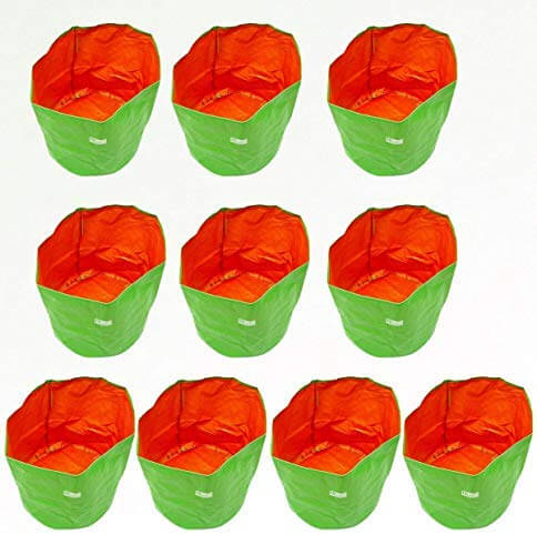 BIO BLOOMS AGRO INDIA PRIVATE LIMITED Terrace Gardening Grow Bag (24X24 Inch, Green and orange) – Pack of 10 at Cheap Price in India