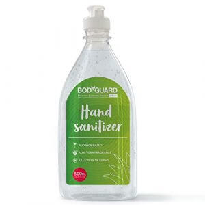 Bodyguard Alcohol Based Hand Sanitizer With Aloe Vera With Enriched Tea Tree Oil And Vitamin E - 500 Ml at Discount Price in India