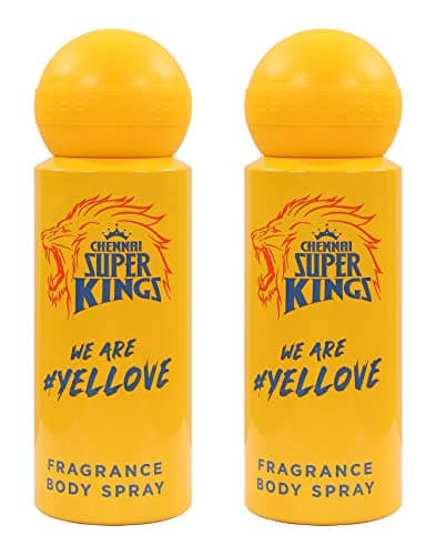 Chennai Super Kings Fragrance Body Spray, 175 Ml (Pack Of 2) at Sale Price in India