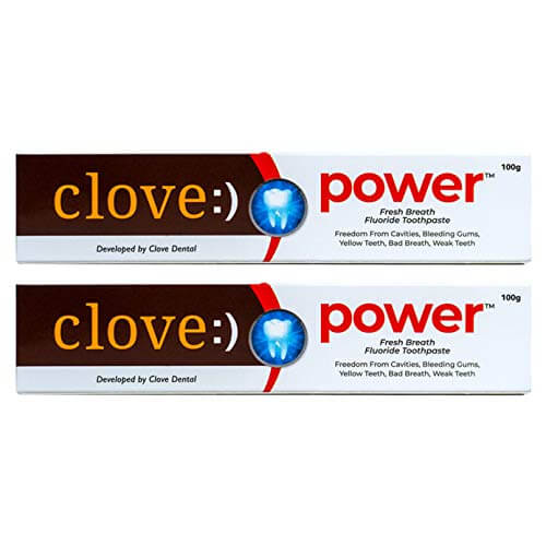 Clove Power Toothpaste: Prevents cavities, tooth decay, and bad breath. Formulated by dental experts- 200 gms(100gm*2) Great Deal at Sale Price in India