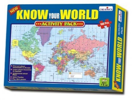 Creative Educational Aids P. Ltd. Know Your World - An Activity Pack Puzzle (Multi-Color) at Discount Price in India
