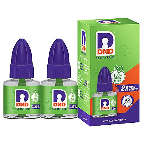 DND 100% Ayurvedic Mosquito Repellent Refill | Liquid Vapouriser | Ayush Approved | Safe for Human use | Natural Action Patented Formula | Pack of 2-45ml Each at Cheap Price in India