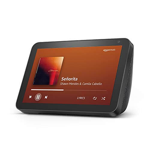 Echo Show 8 (1st Gen, 2020 release) – Smart speaker with 8″ HD screen, stereo sound & hands-free entertainment with Alexa (Black) at Discount Price in India