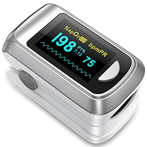 Fingertip Pulse Oximeter Blood Oxygen Monitor，Heart Rate and Fast Spo2 Reading Oxygen Meter with OLED Screen Batteries at Sale Price in India