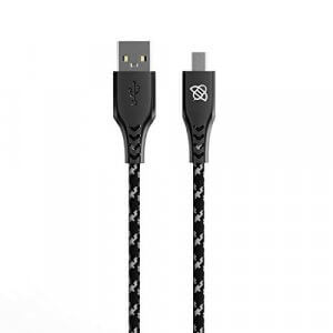Flybot Bolt Rugged Polyester Braided Unbreakable Micro USB Fast Charging Cable (Length - 1.5 Meter, Color - Grey) at Sale Price in India
